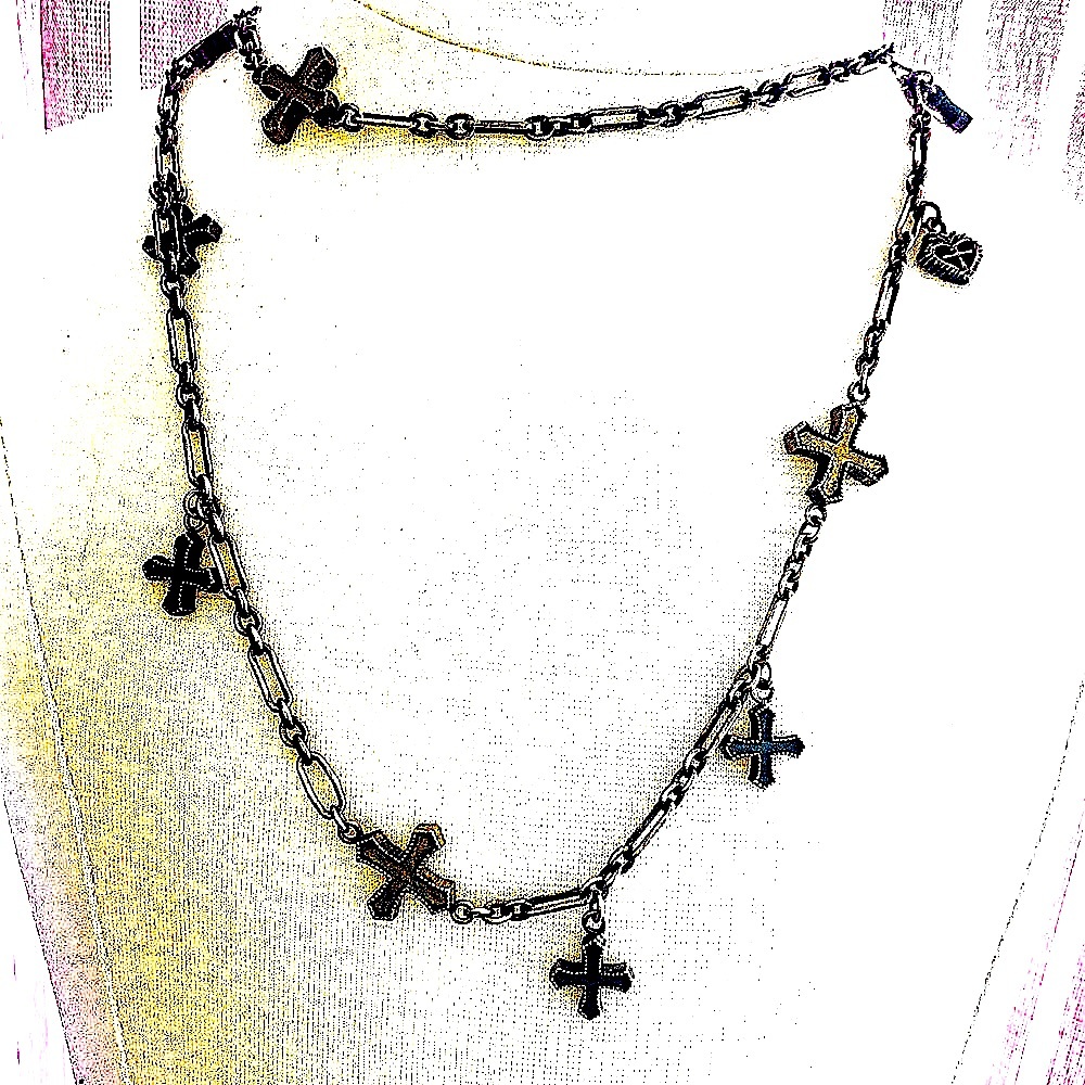 Virgins Saints & Angels San Benito Cross Necklace